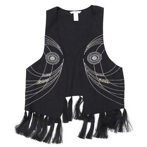 H&M Black Vest with Silver Embellishments